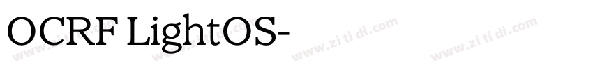 OCRF LightOS字体转换
